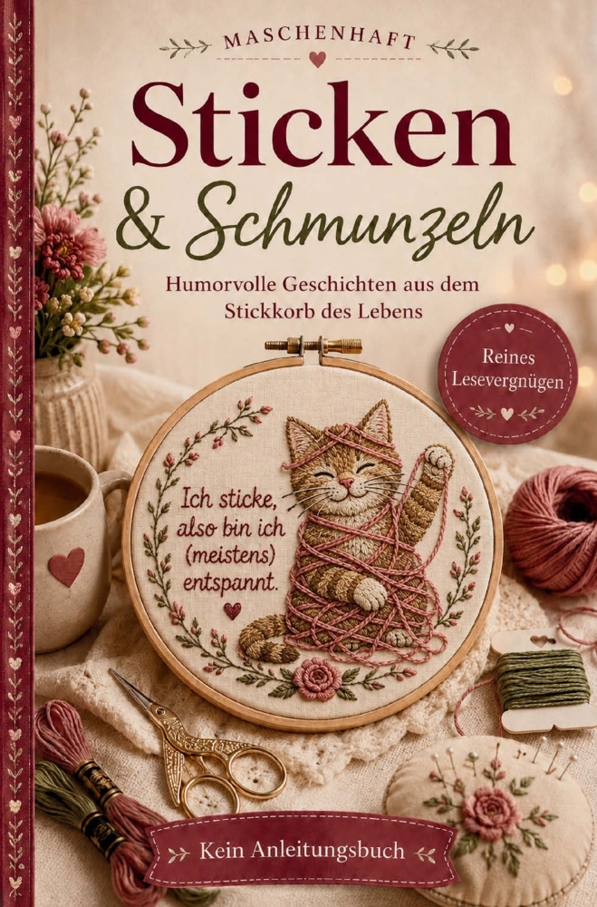 Sticken & Schmunzeln: Ein liebevolles Geschenk für alle die Sticken lieben | Von Geduldsfäden Zählfehlern und der Kunst der Präzision