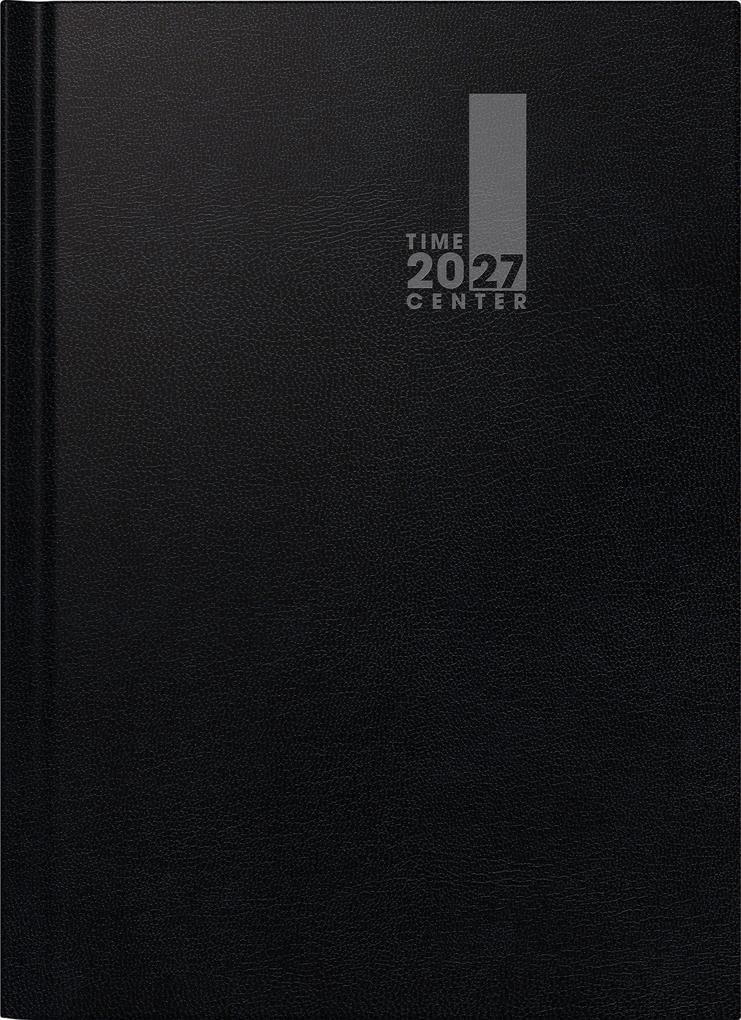 BRUNNEN 1072440907 Buchkalender Premium TimeCenter Mod. 724 2027 A4 Kunststoff schwarz