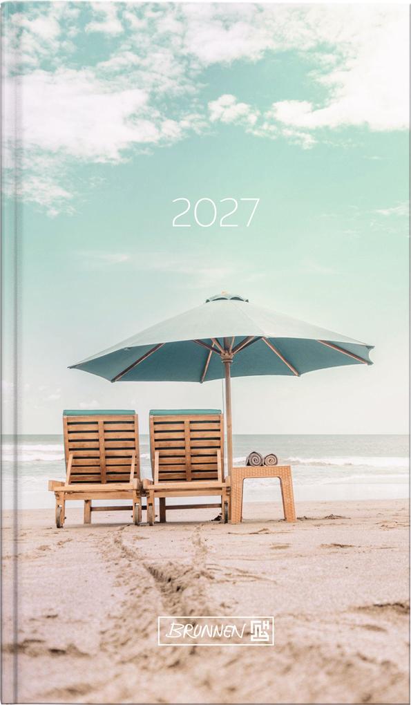 BRUNNEN 1075615037 Taschenkalender Mod. 756 2027 'Sunbeds' A6 Papier