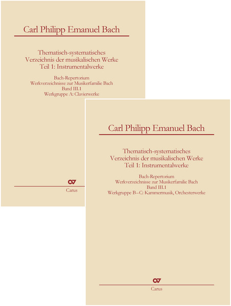 Bach-Repertorium Band III.1: Carl Philipp Emanuel Bach