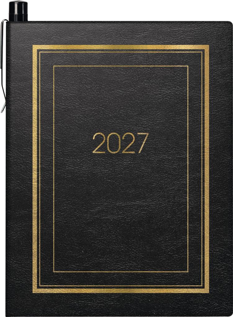 BRUNNEN 1071336907 Taschenkalender Mod. 713 2027 A7 Kunstleder schwarz