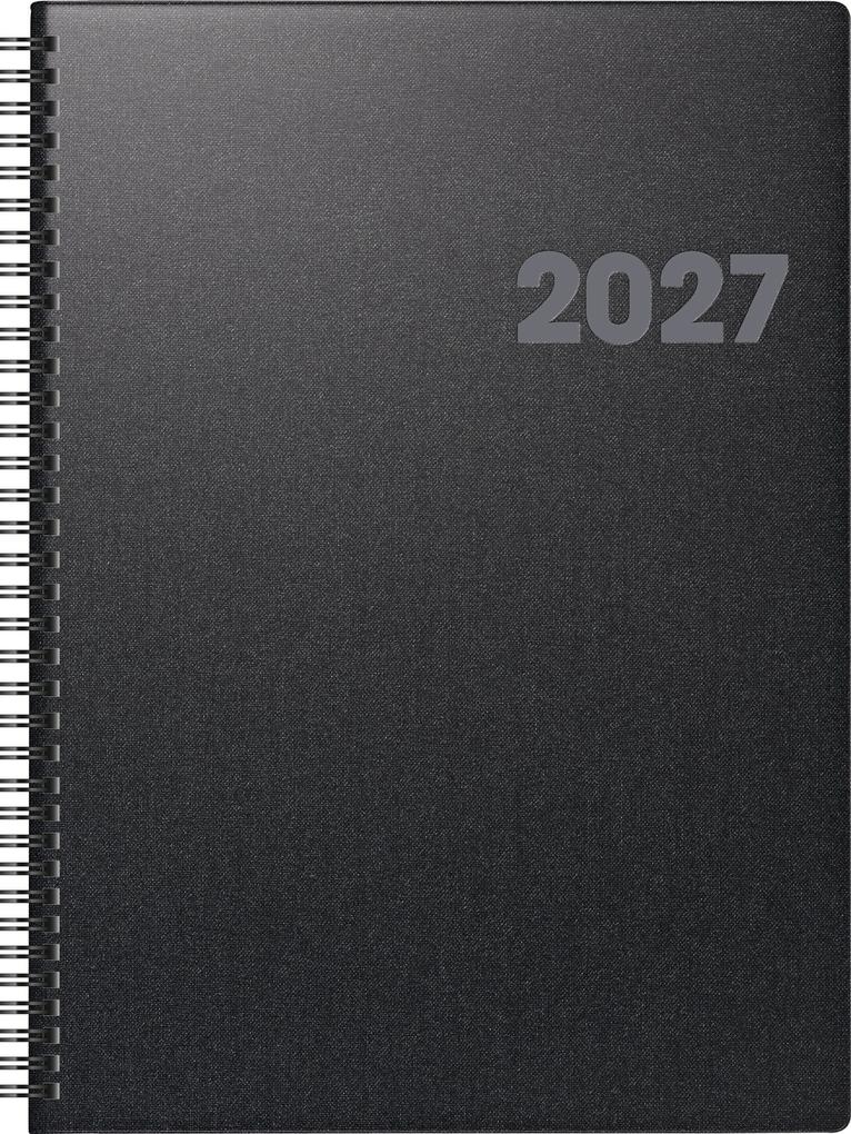 BRUNNEN 1076365907 Buchkalender Mod. 763 2027 A4 Kunststoff vulkanschwarz
