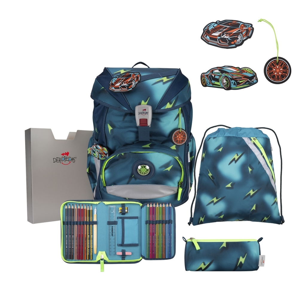 DerDieDas Schulranzen Set ErgoFlex Light Schulranzen Set 5tlg Magic Light