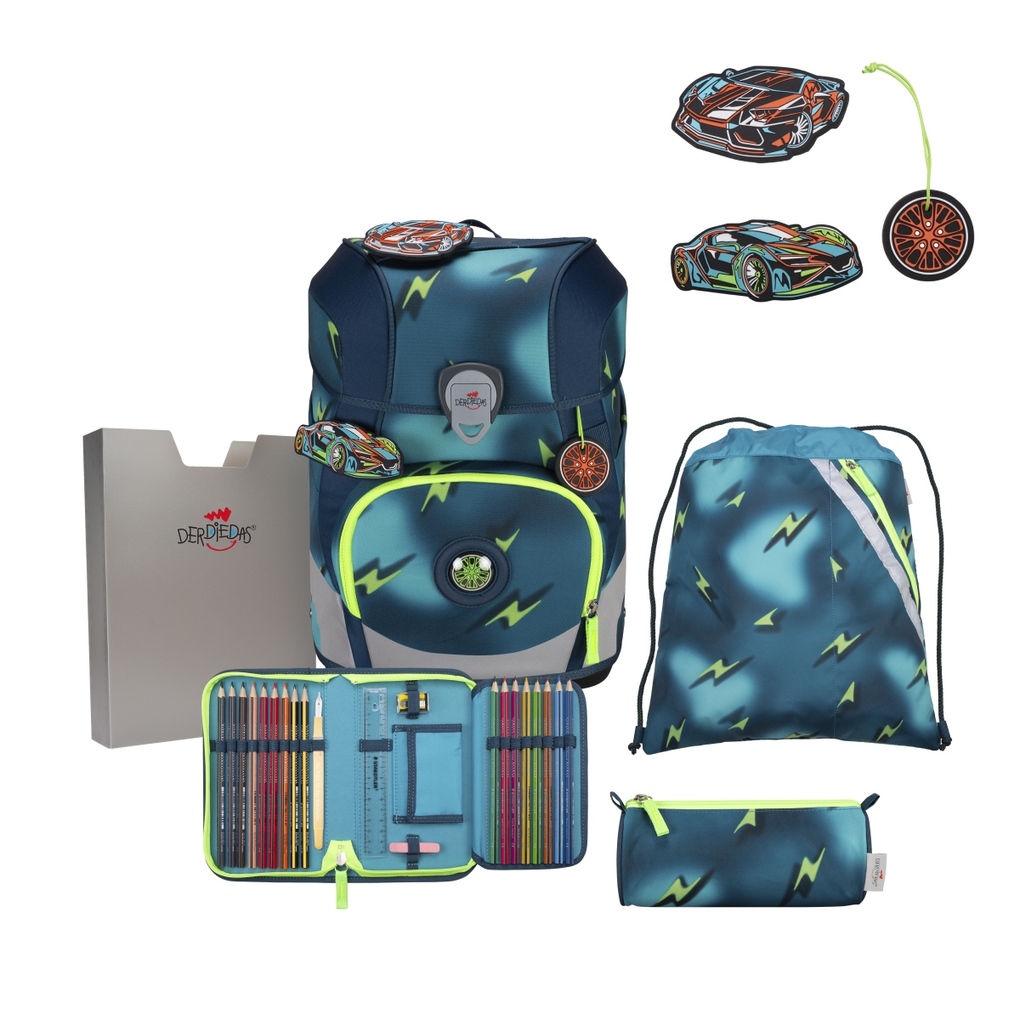 DerDieDas Schulranzen Set ErgoFlex Tiny Schulranzen Set 5tlg Magic Light