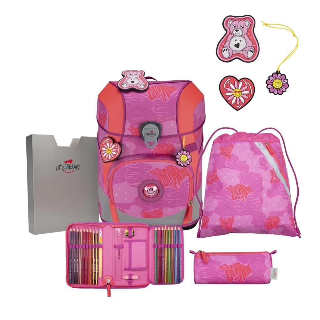 DerDieDas Schulranzen Set ErgoFlex Tiny Schulranzen Set 5tlg Roses