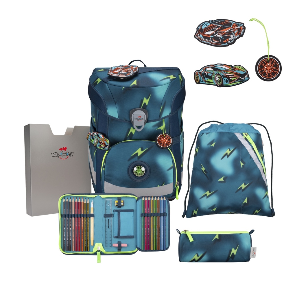 DerDieDas Schulranzen Set ErgoFlex Easy Schulranzen Set 5tlg Magic Light