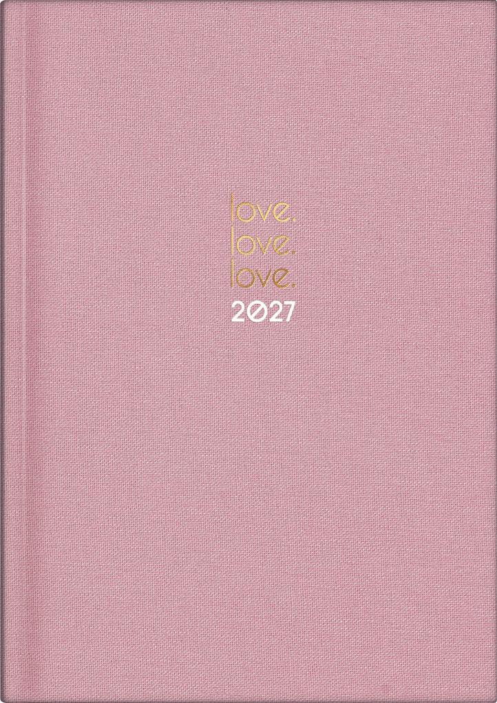 rido/idé 7021503907 Buchkalender Premium Young Line 2027 'Love' A5 Textil