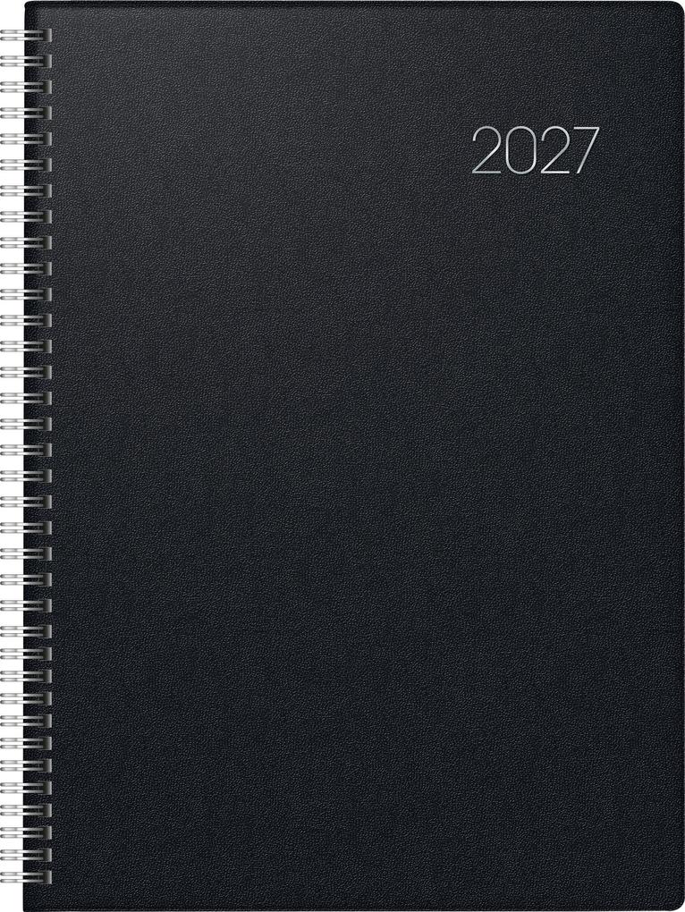 BRUNNEN 1078765907 Buchkalender Mod. 787 2027 A4 Kunststoff schwarz