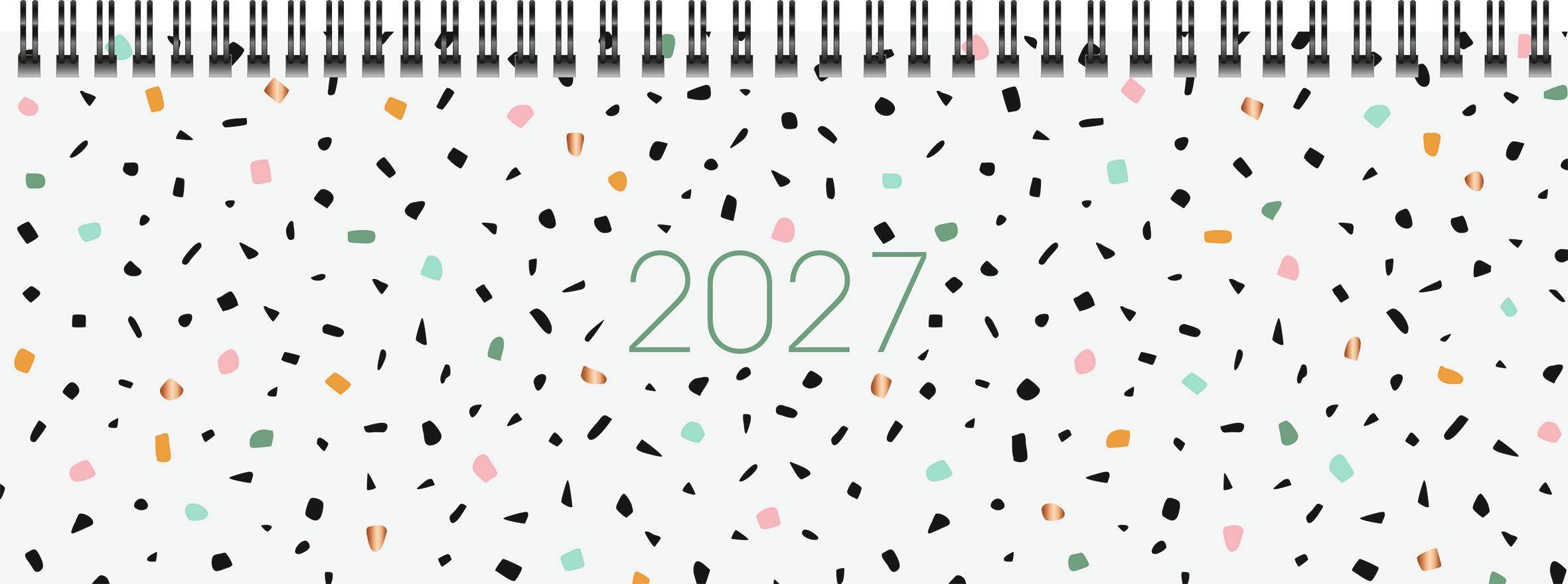 rido/idé 7036521017 Querterminbuch Mod. Sequenz 2027 'Confetti' 297×105 mm Karton