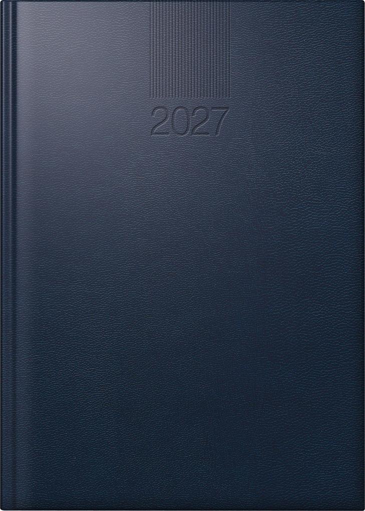 rido/idé 7028903387 Buchkalender Mod. ROMA 1 2027 A5 Kunststoff dunkelblau