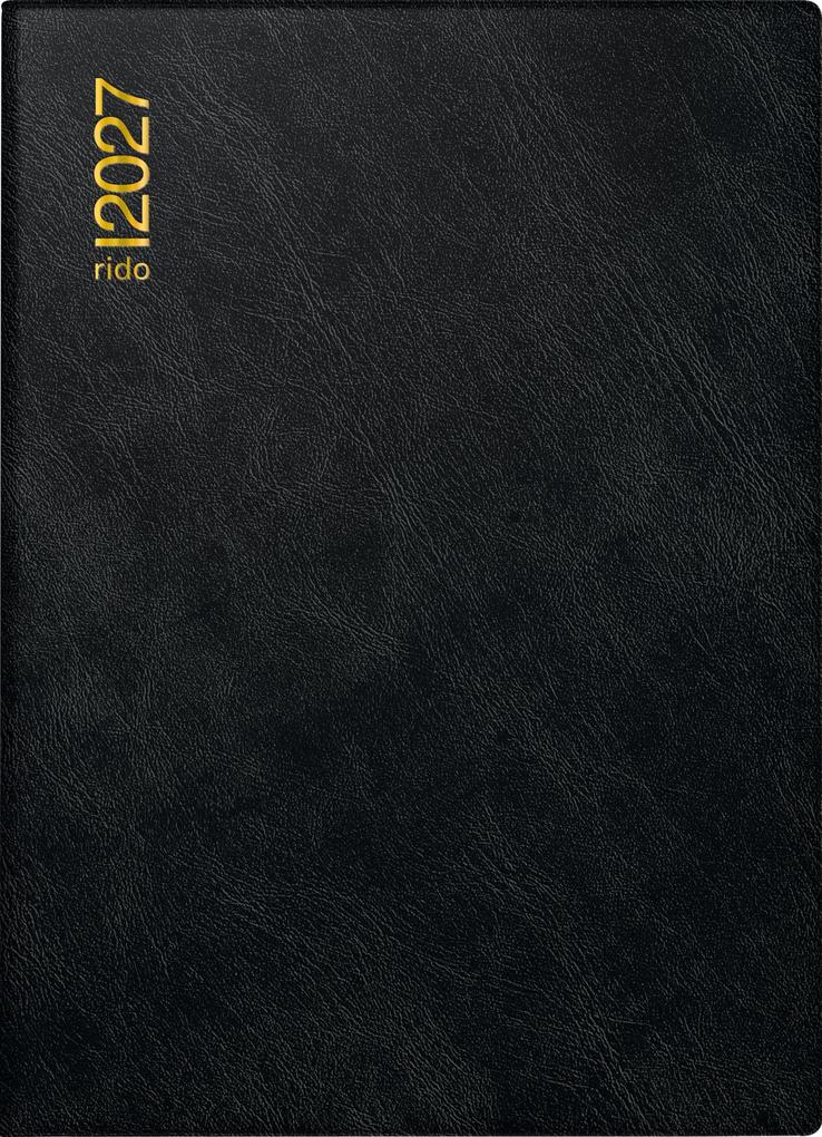 rido/idé 7018242907 Taschenkalender Mod. Technik III 2027 A6 Kunststoff schwarz