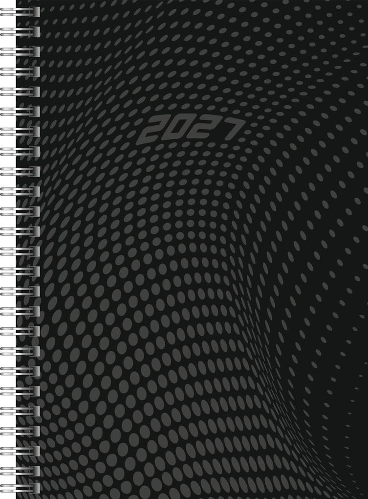 rido/idé 7021804907 Buchkalender Mod. Timing 1 2027 A5 Kunststoff schwarz