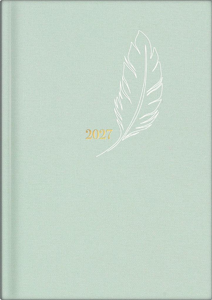 rido/idé 7021503017 Buchkalender Premium Young Line 2027 'Feather' A5 Textil