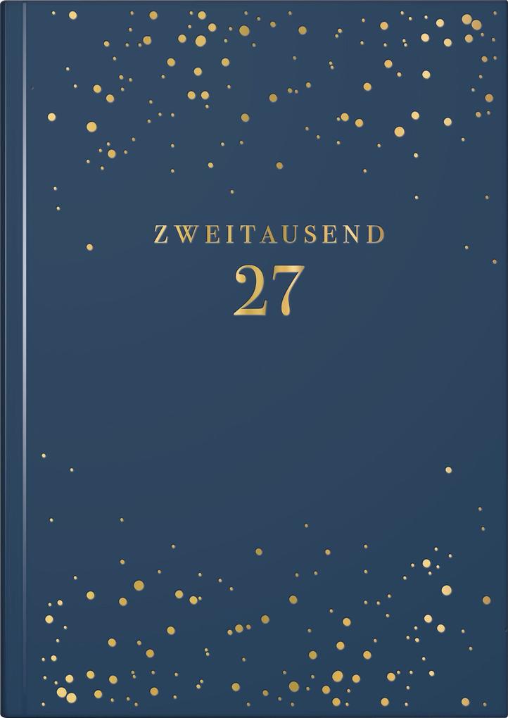 rido/idé 7021503727 Buchkalender Premium Young Line 2027 'Starry Night' A5 Kunstleder