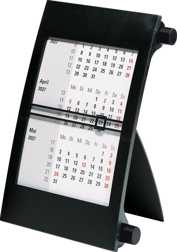 rido/idé 7038000907 3-Monats-Tischkalender 2027 90×120 mm schwarz