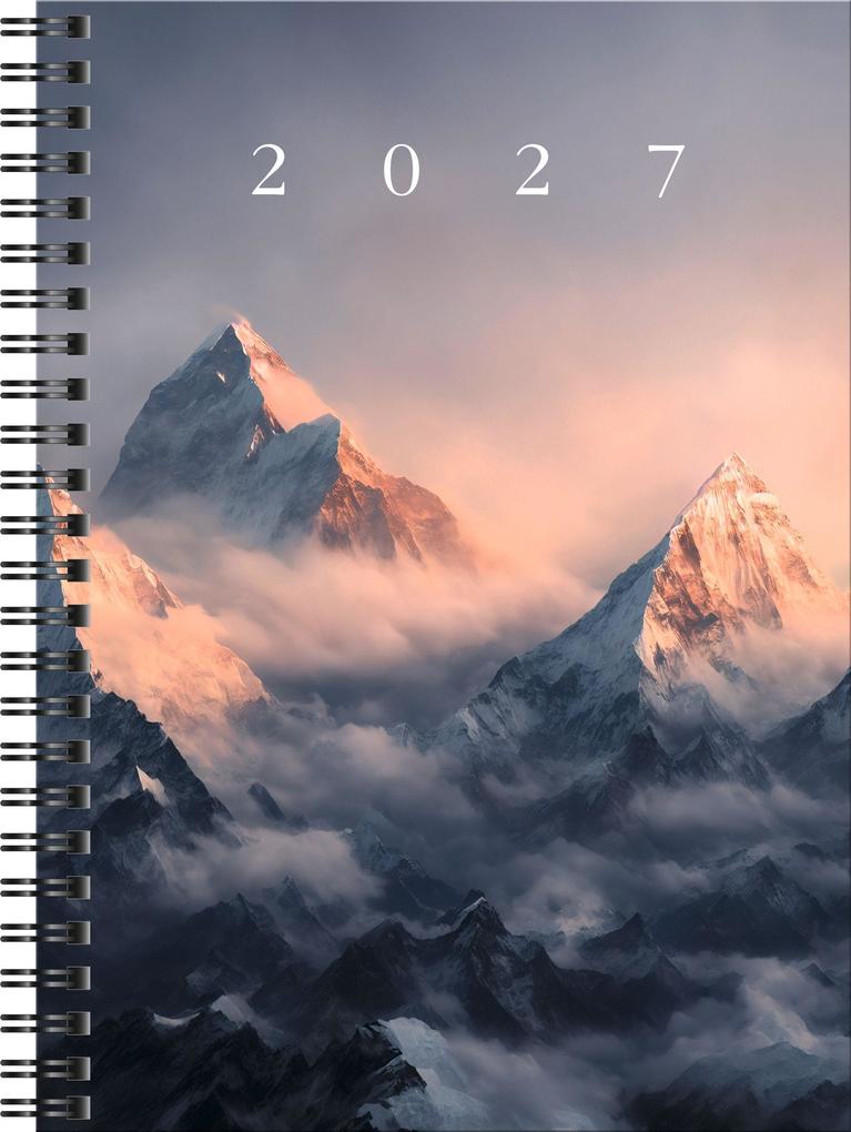 rido/idé 7021807017 Buchkalender Mod. Timing 1 2027 'Mountain' A5 Papier