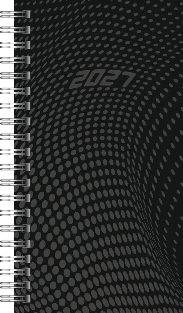 rido/idé 7014104907 Taschenkalender Mod. Timing 2 2027 A6 Kunststoff schwarz