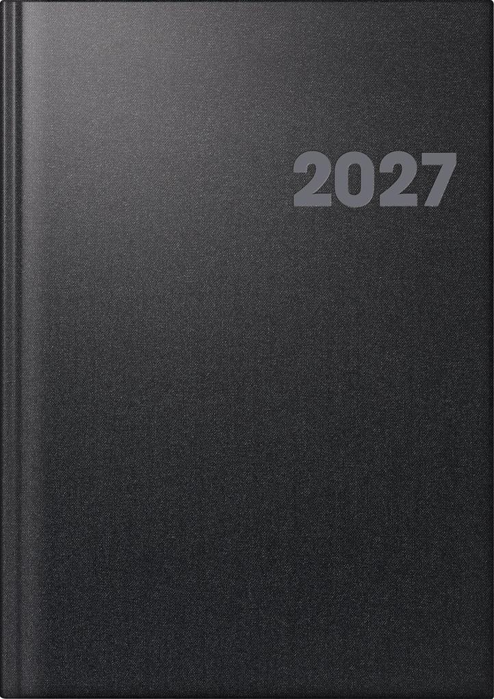 BRUNNEN 1076361907 Buchkalender Mod. 763 2027 A4 Kunststoff vulkanschwarz