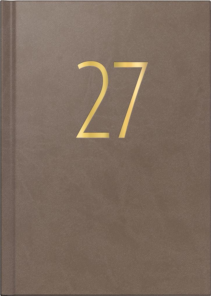 rido/idé 7028503017 Buchkalender Premium Young Line 2027 'Browny' A5 Kunstleder