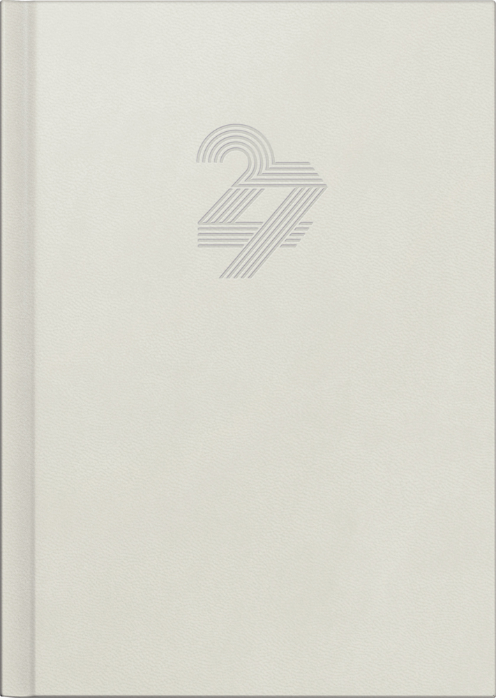 Buchkalender Mod. Chefplaner 2027 Grey A5 Kunstleder