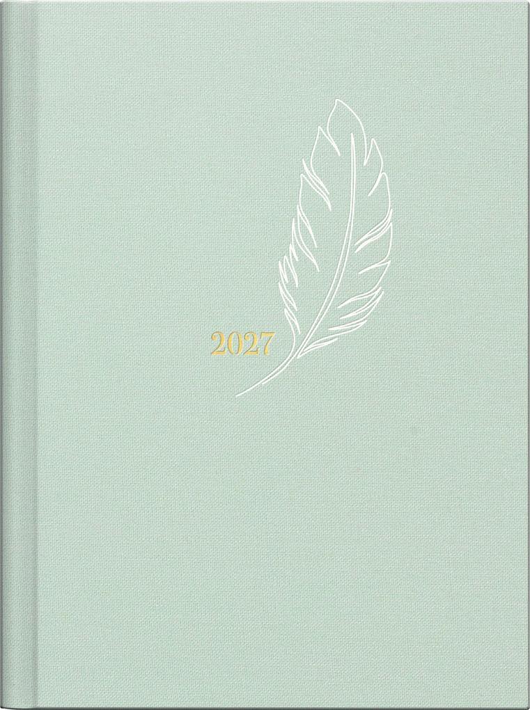 rido/idé 7013603017 Taschenkalender Premium Young Line Mini 2027 'Feather' A6 Textil