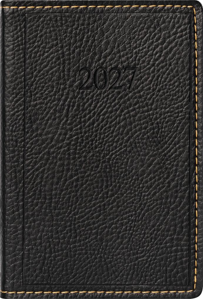 rido/idé 7011054907 Taschenkalender Mod. partner/Industrie I 2027 A7 Kunstleder schwarz