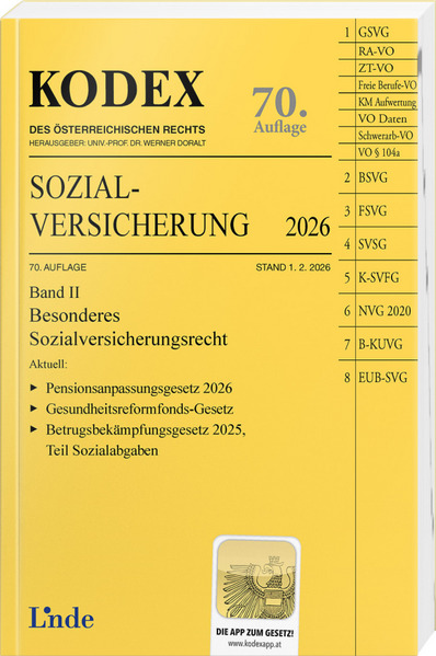 KODEX Sozialversicherung 2026 Band II