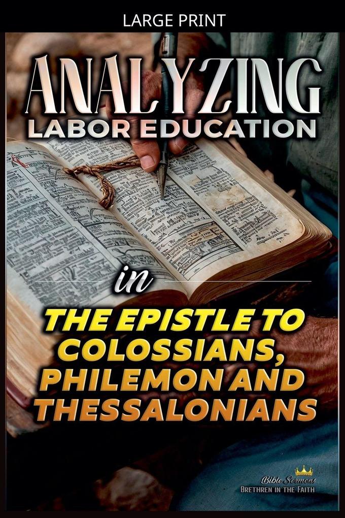 Analyzing Labor Education in the Epistles to Colossians Philemon and Thessalonians