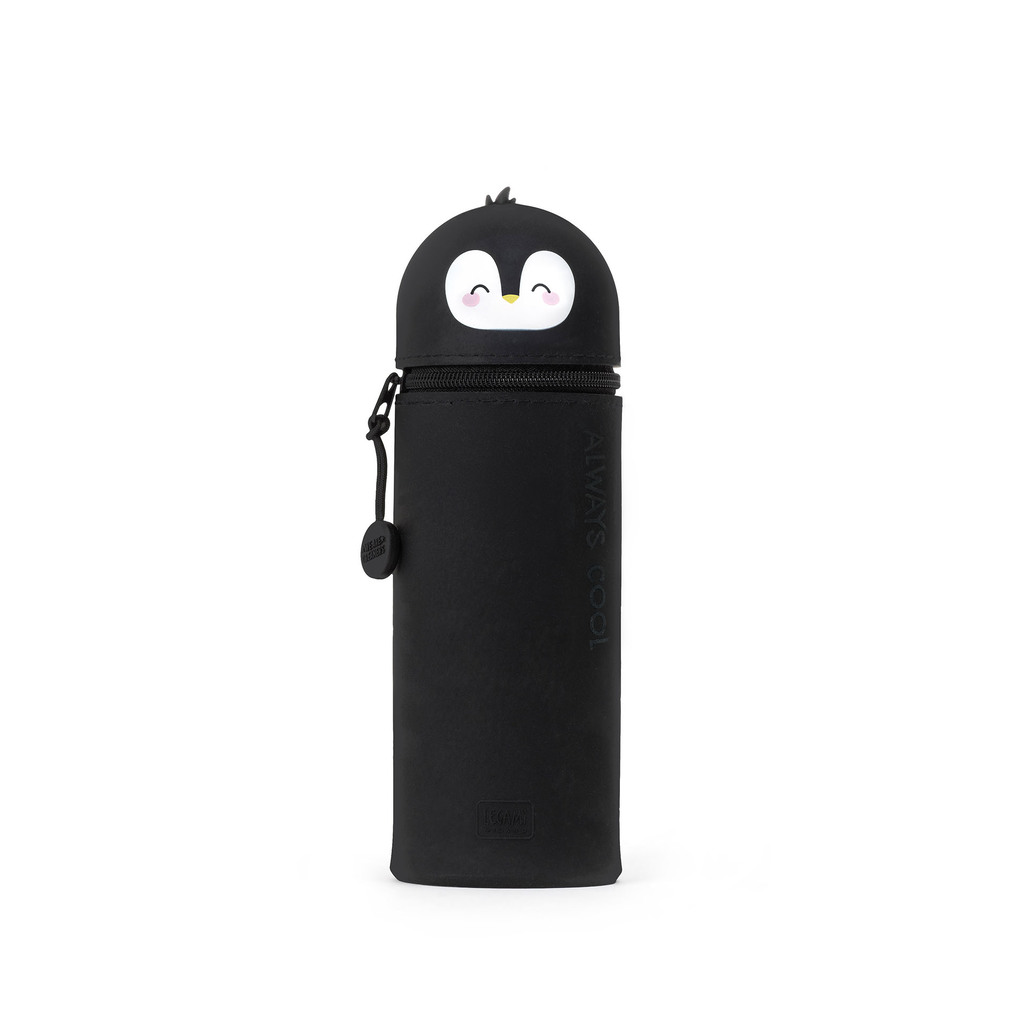 Kawaii - 2-In-1 Silicone Pencil Case - Penguin