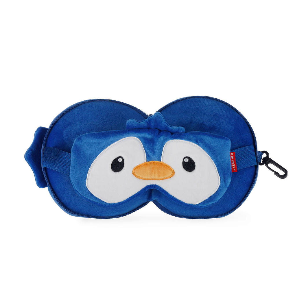 Legami My Travel Buddy - Travel Pillow With Sleep Mask - Penguin
