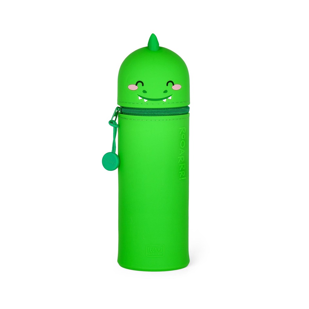 Kawaii - 2-In-1 Silicone Pencil Case - Dino