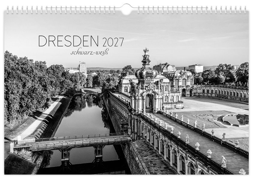 Kalender Dresden schwarz / weiß 2027