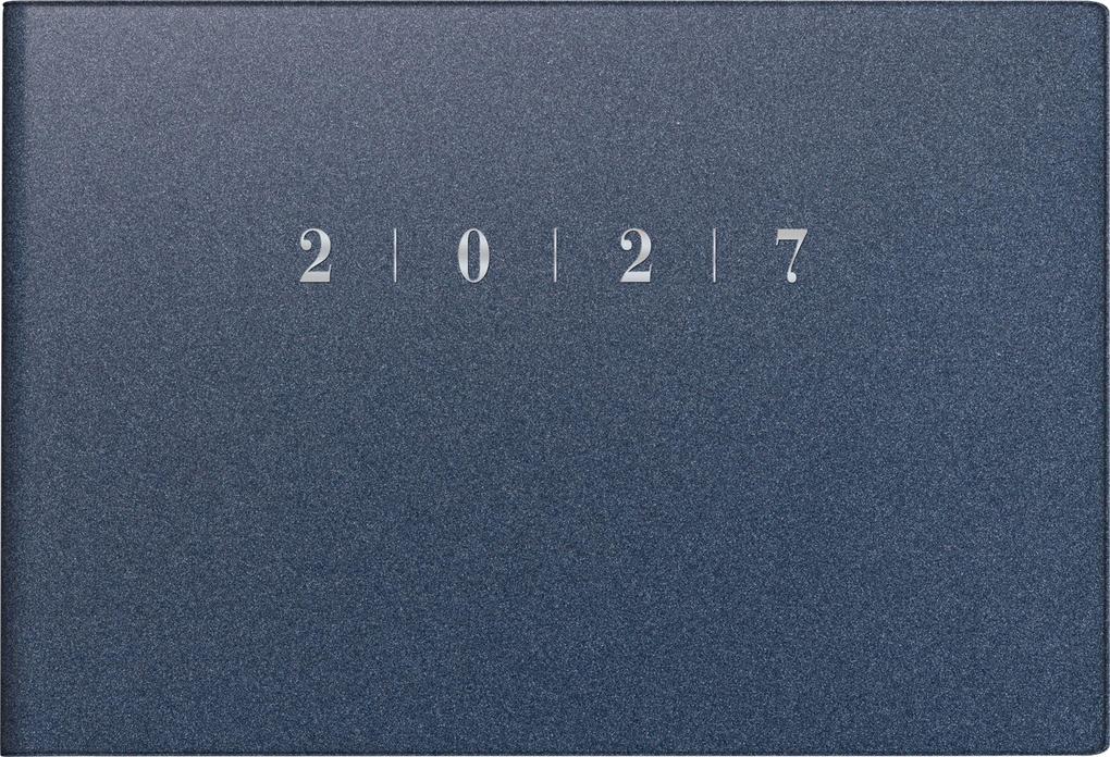 rido/idé 7017563307 Taschenkalender Mod. Septimus 2027 A6 quer Kunststoff blau
