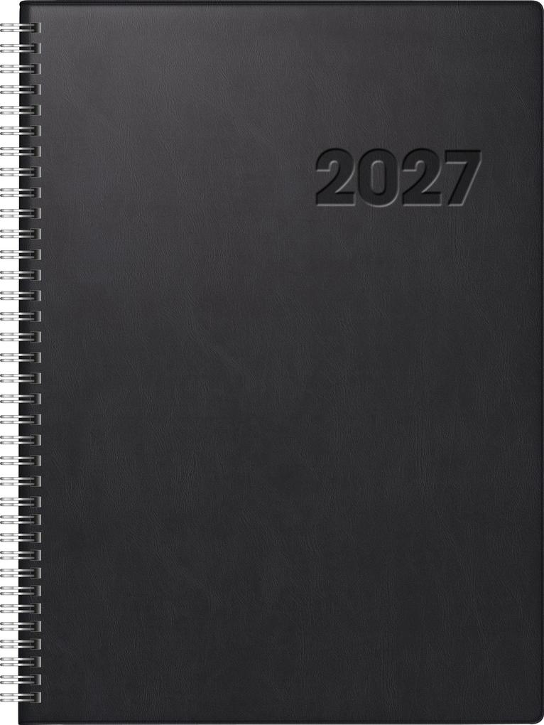rido/idé 7027501907 Buchkalender Mod. Conform 2027 A4 Kunststoff schwarz