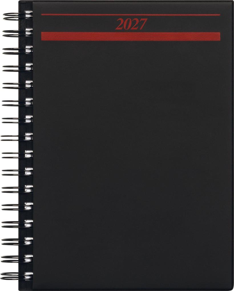 rido/idé 7021822907 Buchkalender Mod. Timing 1 2027 A5 Kunststoff schwarz