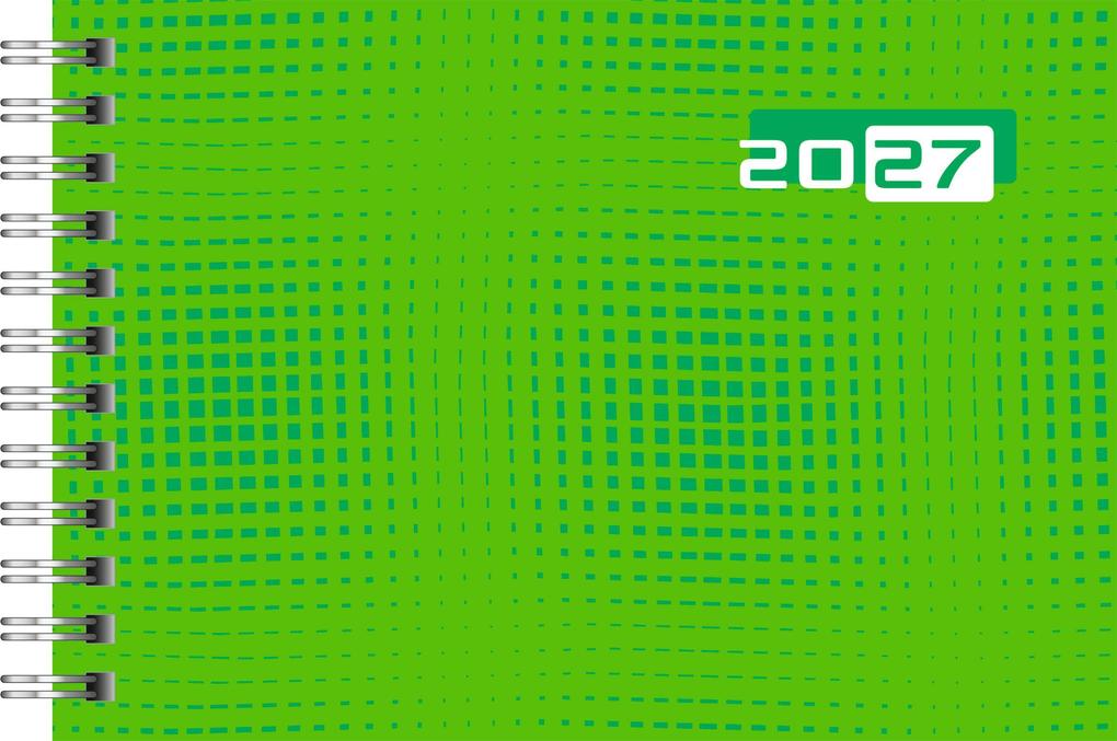 rido/idé 7017107017 Taschenkalender Mod. Septimus 2027 A6 quer Papier grün