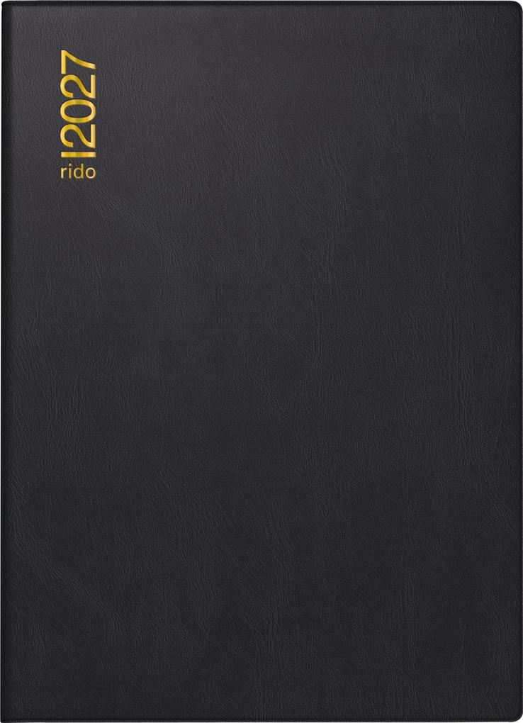 rido/idé 7018182907 Taschenkalender Mod. Technik II 2027 A6 Kunststoff schwarz