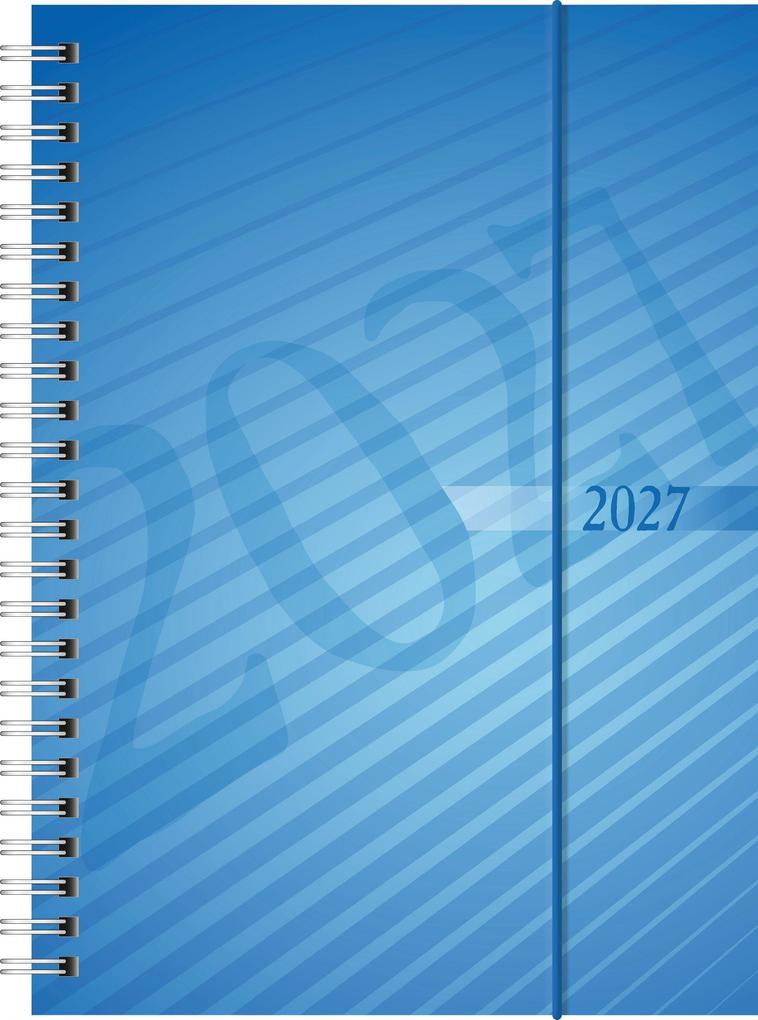 rido/idé 7021102307 Buchkalender Mod. futura 2 2027 A5 Kunststoff blau
