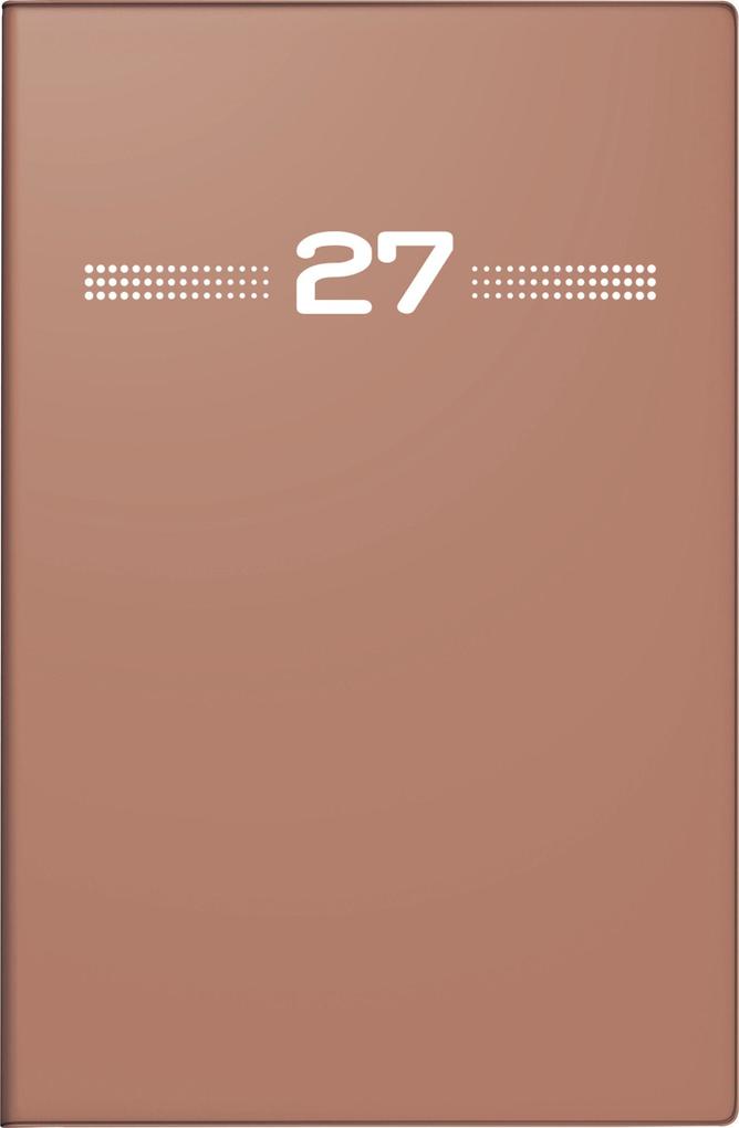 rido/idé 7015202017 Taschenkalender Mod. partner/Industrie I 2027 A7 Kunststoff caramel