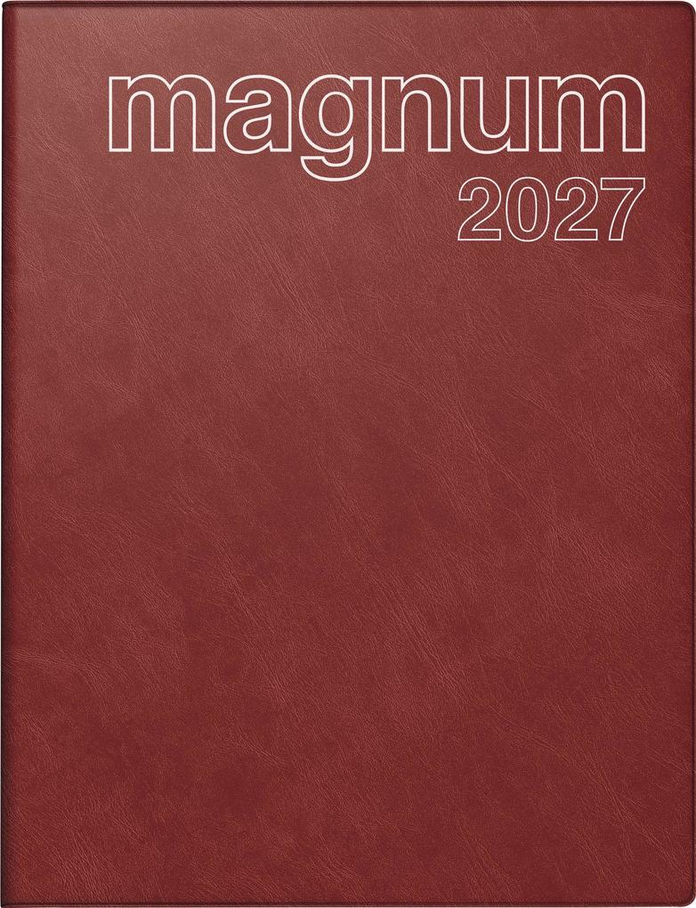 rido/idé 7027042297 Buchkalender Mod. magnum 2027 183×240 mm Kunststoff weinrot