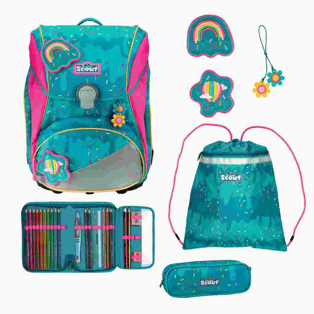 Scout Schulranzen Set Alpha Schulranzen Set 4tlg Happy Confetti