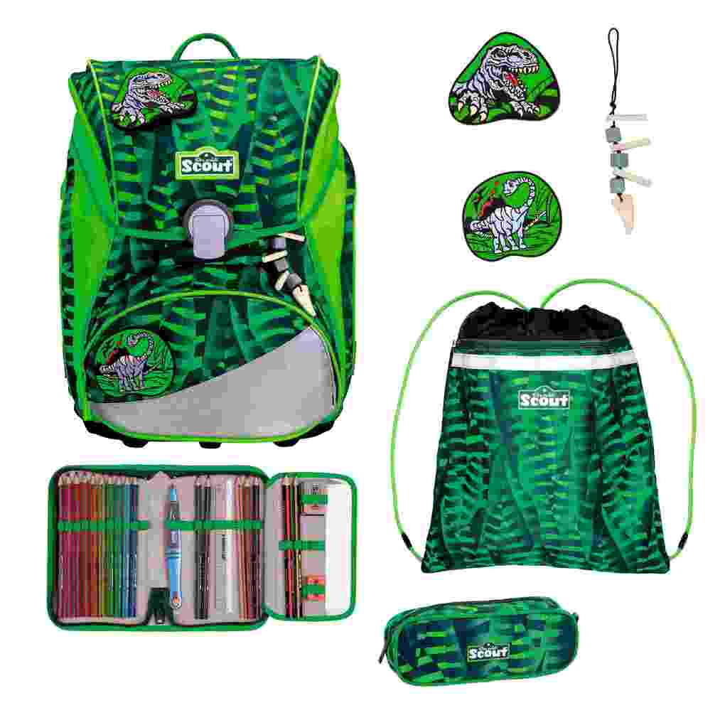 Scout Schulranzen Set Alpha Schulranzen Set 4tlg Danger Dino