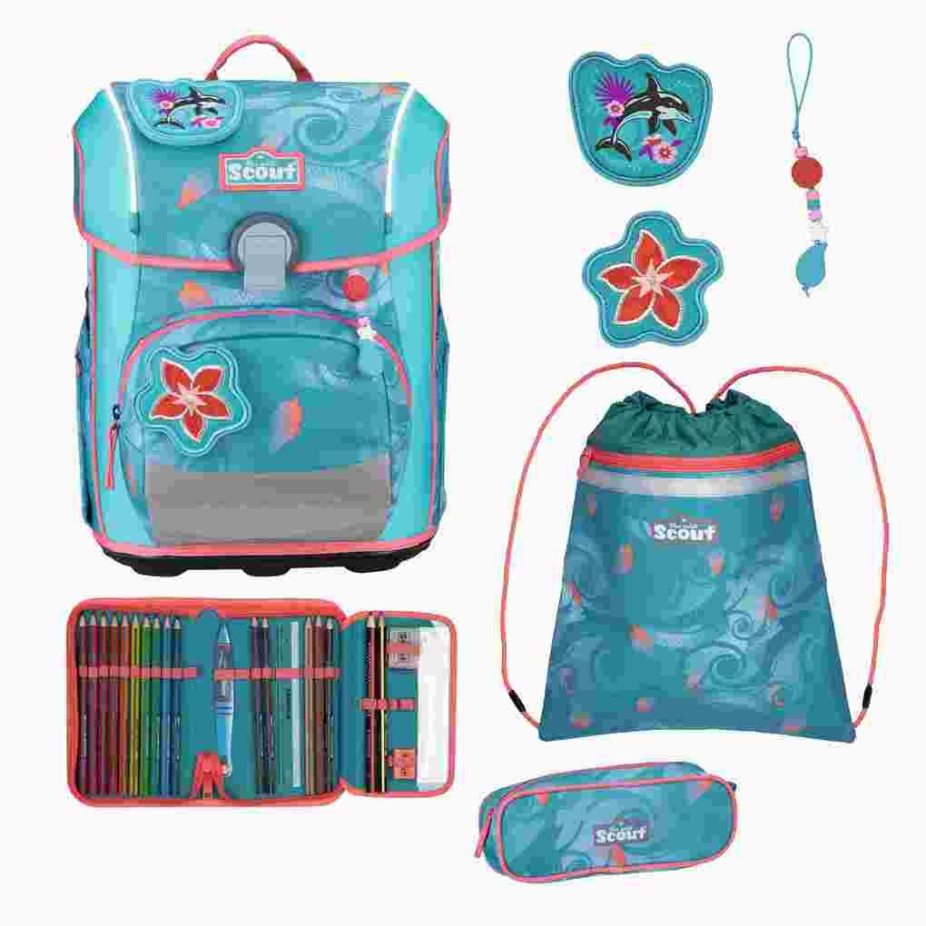 Scout Schulranzen Set Neo Safety Light Schulranzen Set 4tlg Aloha