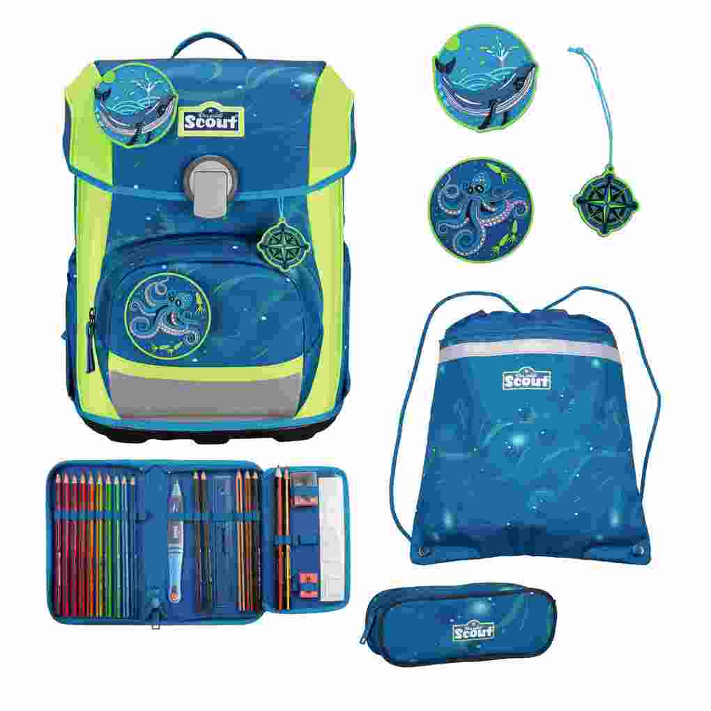 Scout Schulranzen Set Neo Schulranzen Set 4tlg Deep Sea
