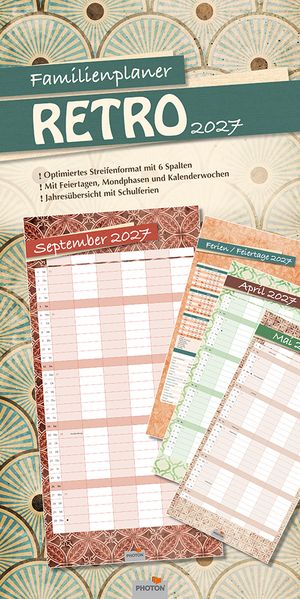 Familienplaner 'RETRO' Kalender 2027