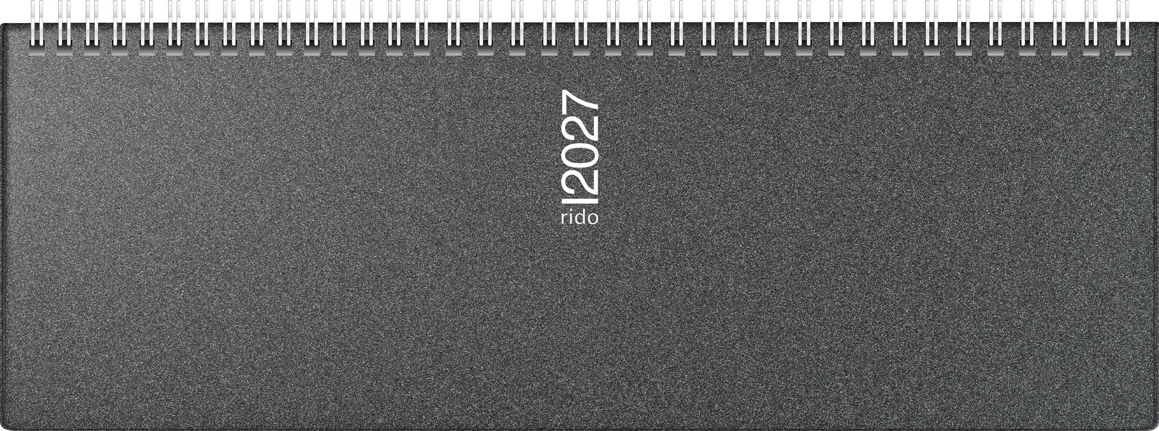 rido/idé 7036133907 Querterminbuch Mod. septant 2027 305×105 mm Kunststoff grau