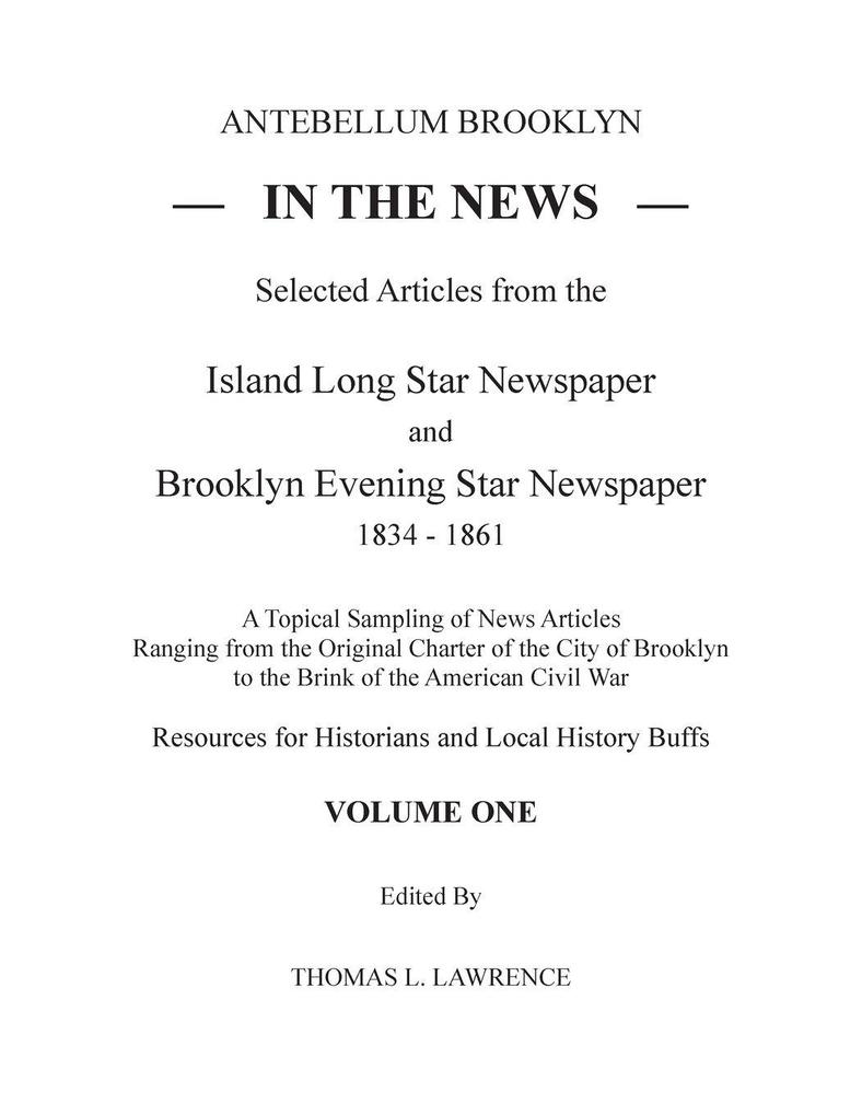 Antebellum Brooklyn in the News