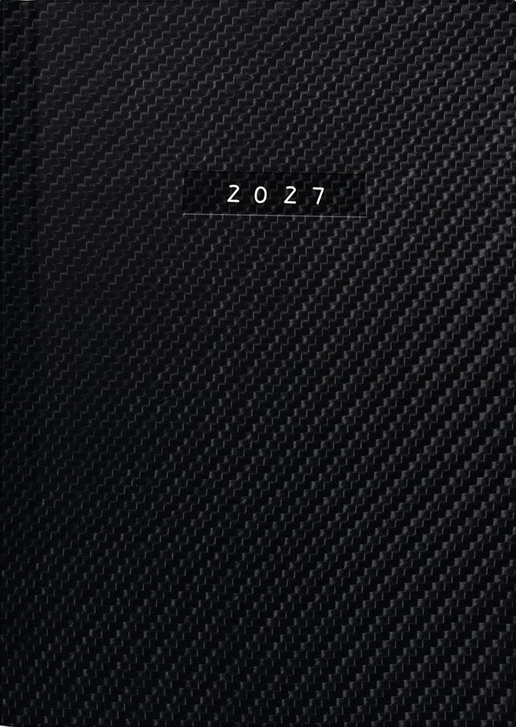rido/idé 7021812807 Buchkalender Mod. Chefplaner 2027 'Carbon' A5 Kunstleder