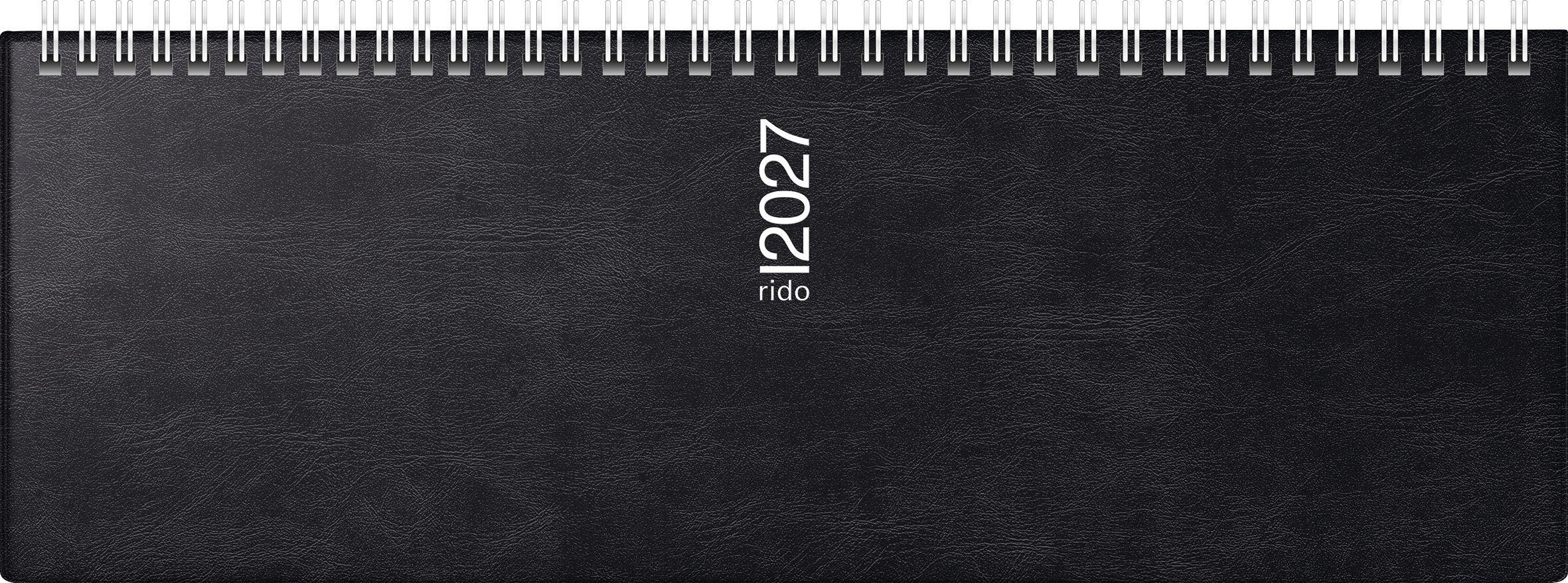 rido/idé 7036142907 Querterminbuch Mod. septant 2027 305×105 mm Kunststoff schwarz
