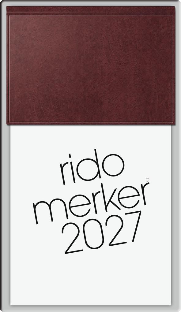 rido/idé 7035003277 Vormerkbuch Mod. Merker 2027 108×201 mm Kunststoff dunkelrot
